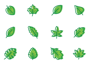 Bright Green Hojas Vector - Free vector #398587